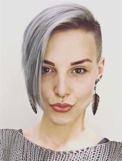 46 Girl Hairstyle Half Shaved