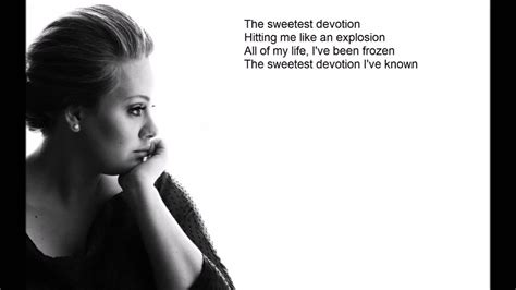 Adele Sweetest Devotion Lyrics Youtube