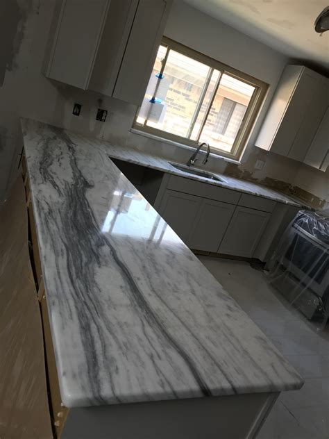 These Quartz Countertops Are Lovely The Gray And Black Swirling Makes
