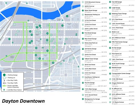 Printable Map Of Downtown Dayton Ohio Adams Printable Map