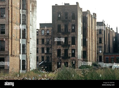 Usa South Bronx New York City Août 1977 Abandonné Des Blocs