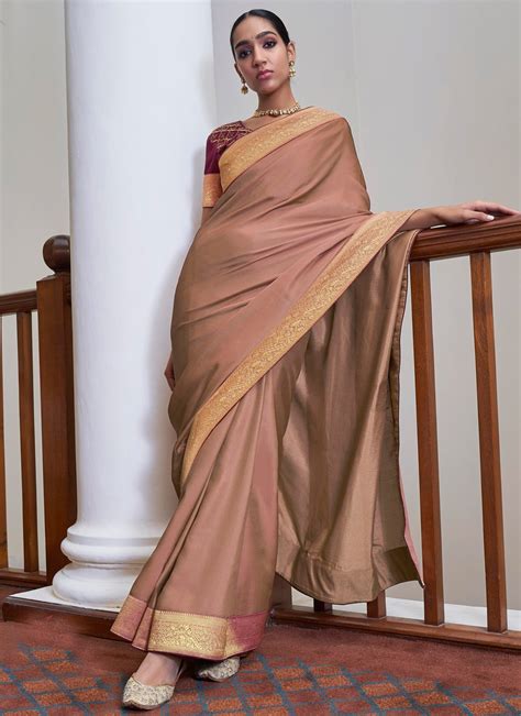 Mauve Art Silk Traditional Saree Buy Online Saree