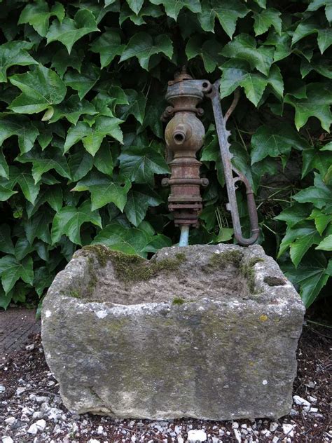 Water Pump Fountain In Iron And Antique Limestone Mid 1850s France At
