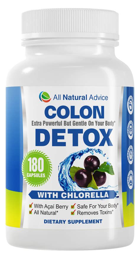 Pure Colon Cleanse Detox 180 Capsules All Natural Advice