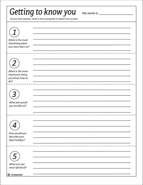 Get To Know You Questions For Adults Printable