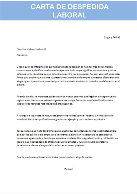 Carta De Despedida Laboral Al Jefe O Muat Turun Kulturaupice