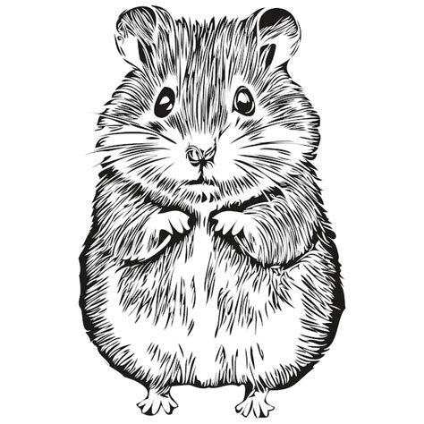 Premium Vector Vector Image Of Silhouette Of A Hamster On A White