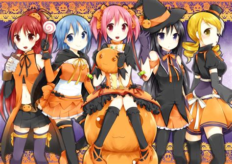 Download Get Ready For Halloween With This Adorable Anime Girl