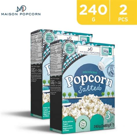 Maison Popcorn Microwave Salted Popcorn 2 X 240 G توصيل