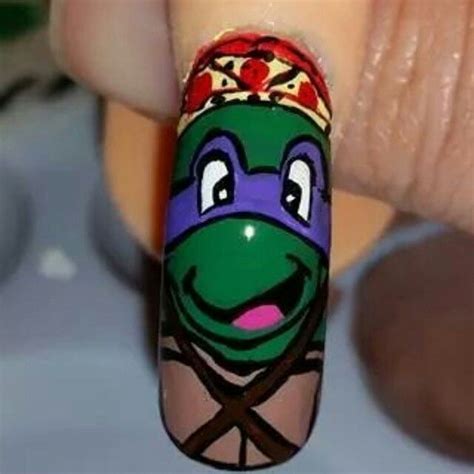 Nail Junkie My Hand Painted Ninja Turtle Nail Ninja Turtle Nails
