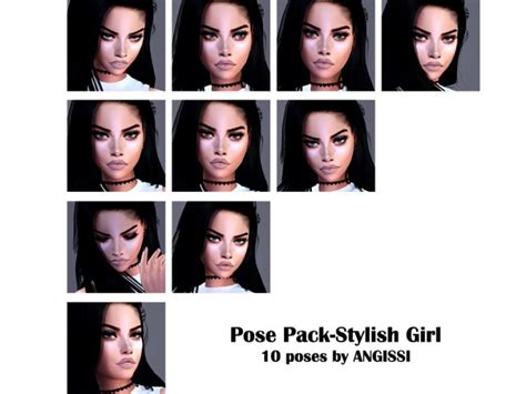 Pose Pack Stylish Girl At Angissi Sims 4 Updates