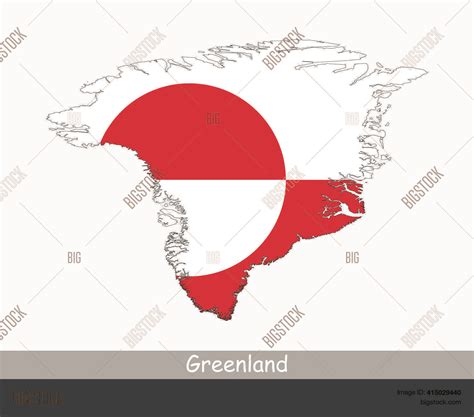 Greenland Map Flag Vector And Photo Free Trial Bigstock