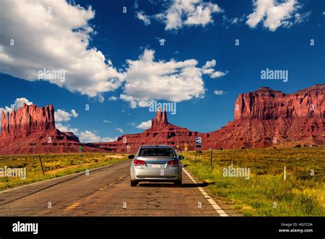 Highway In Monument Valley Utah Arizona Usa Picture With Road And