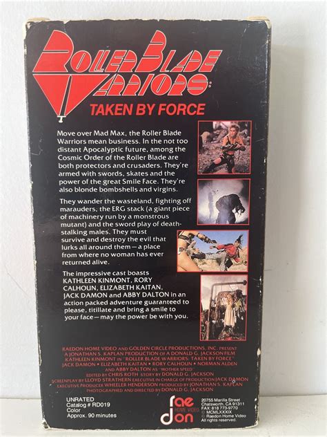 roller blade warriors taken by force vhs horror action very rare rae don ebay