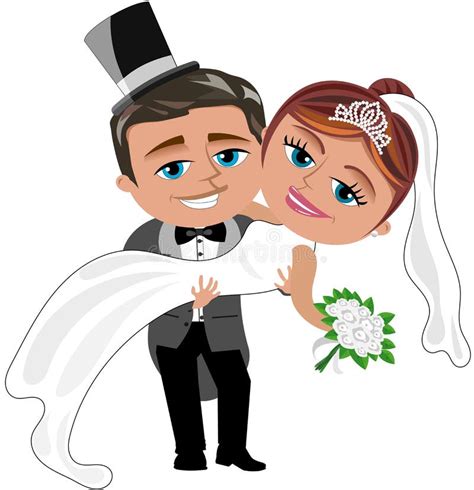 Just Married Happy Couple Isolated Stock Vector Image 49560761