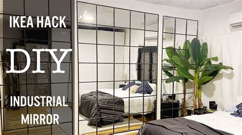 Ikea Hack Diy Industrial Mirror Wall For 60 How To Mirror Wall