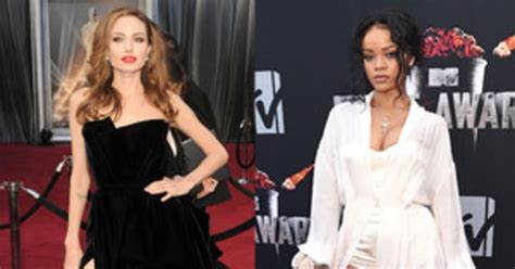 Rihanna Does A Sleeping Angelina Jolie Impression E News