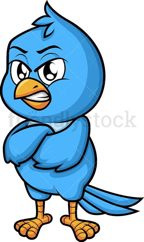 Angry Blue Bird Cartoon Vector Clipart Friendlystock Lupon Gov Ph