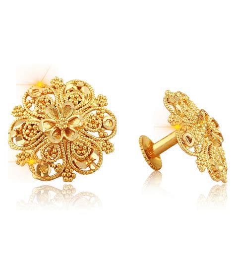 Buy Vighnaharta Traditional South Screw Back Alloy Gold Plated Stud