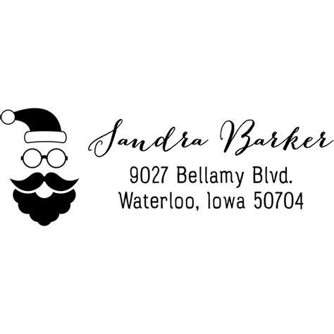 Hipsters Get Ready Your Special Santa Hipster Return Address Stamp Is