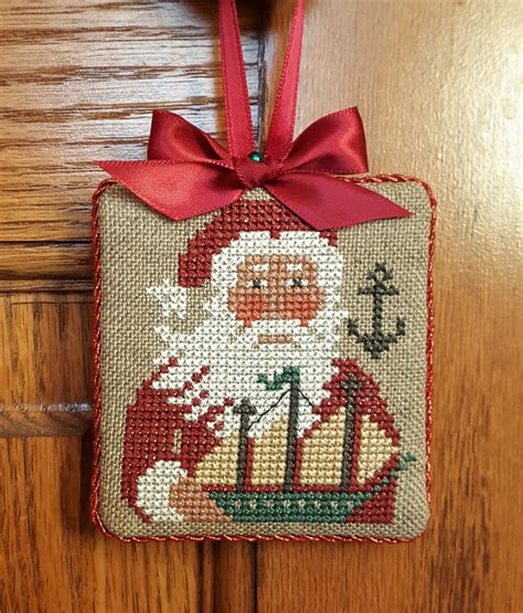 santa ornament prairie schooler cross stitch christmas ornaments cross stitch patterns