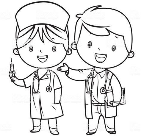 Ok nurse, how his condition? Ilustración de Libro De Colorear Médico Y Enfermera y más ...