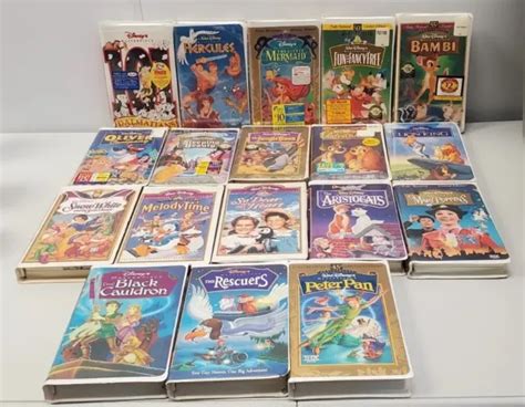 Vintage Walt Disney Vhs Tapes Masterpiece Collection Lot Of Movies