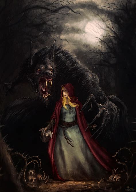 Scary Little Red Riding Hood Werewolf Poster Ubicaciondepersonascdmx