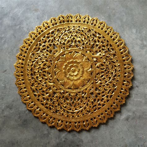 Buy Mandala Wood Carving Wall Panel Decor Mandala Wall