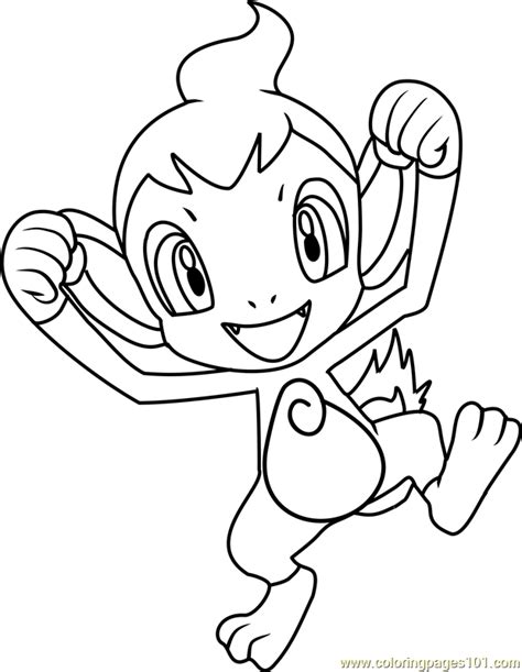 Chimchar Pokemon Coloring Page