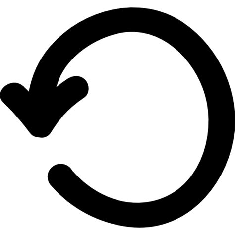 Icono de Actualizar símbolo dibujado a mano flecha circular