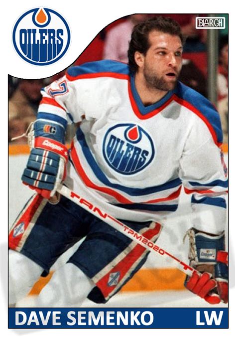 The Cardboard And Me Lost Cards 1987 88 Opc Dave Semenko
