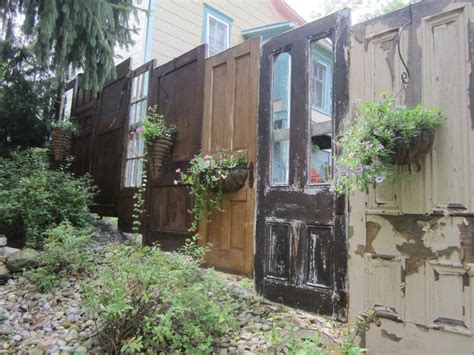 Vintage Doors Become A Fence Upcycled Garden