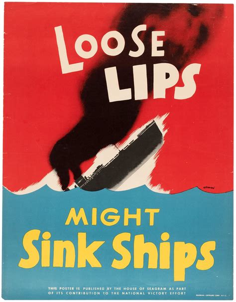 Hake S LOOSE LIPS MIGHT SINK SHIPS WWII HOMEFRONT POSTER