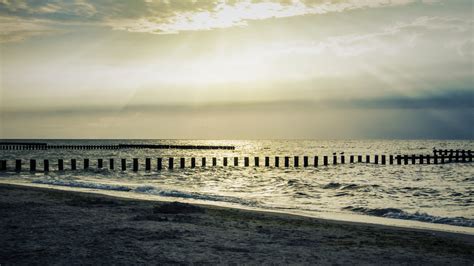 Sea Baltic Sea Beach Poland Sun Rays