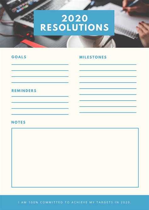 13 Free New Year Resolution Templates You Shouldnt Miss