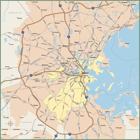 Boston Metro Map Digital Vector Creative Force