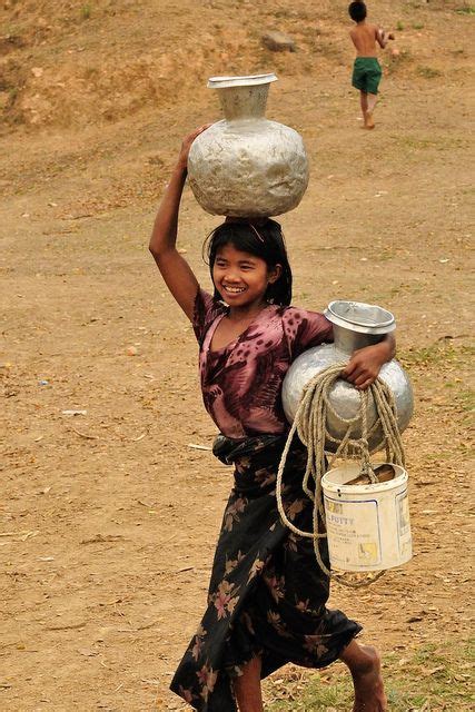 Water bearer Myanmar | People around the world, Burma myanmar, Myanmar