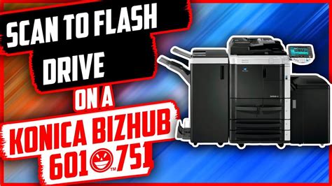 The download center of konica minolta! #Konica How to scan to flash drive on a Konica Bizhub 601/751. - YouTube