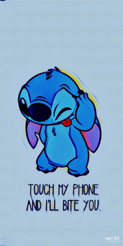 View Stitch Wallpaper That Says Don T Touch My Ipad