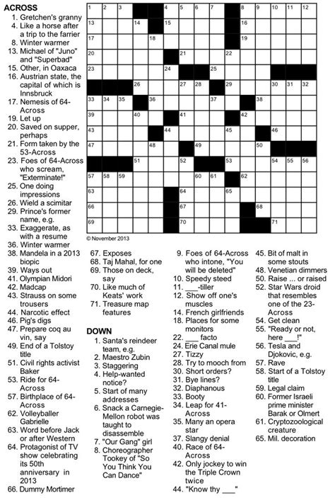 Create your own custom crossword puzzle printables with this crossword puzzle generator. 20 best Riddle images on Pinterest | Crossword, Crossword puzzles and Free printable