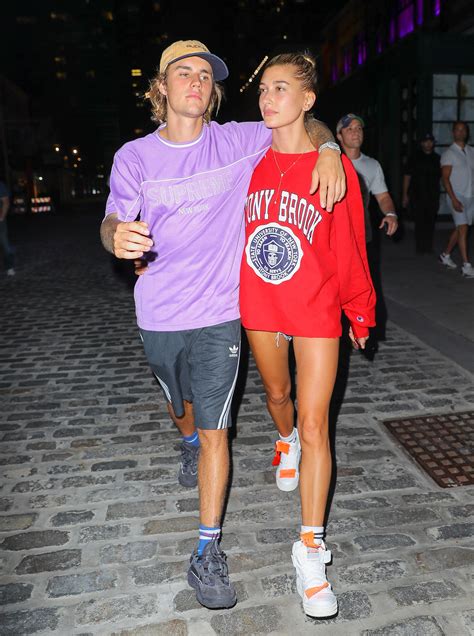 hailey baldwin s date night with justin bieber consists of killer legs—and not much else vogue