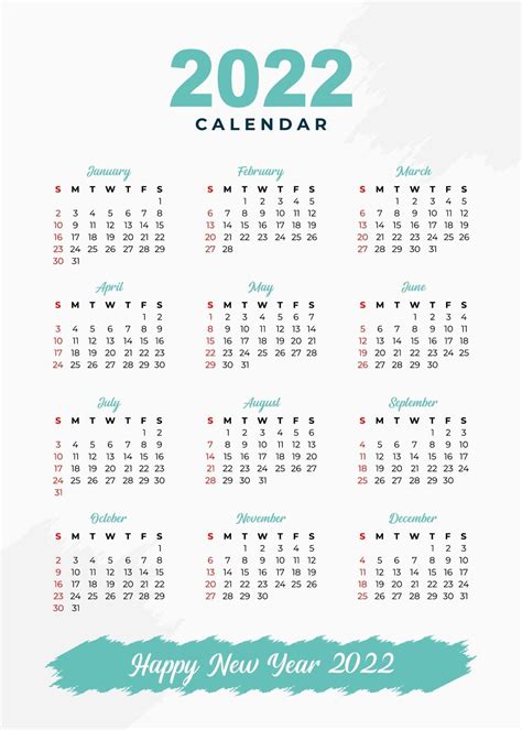 Calendario Semanas 2022 Imprimir 2022 Spain