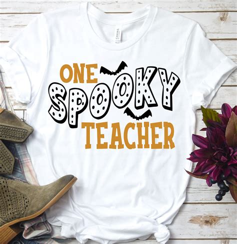 One Spooky Teacher Svg Halloween Svg Teacher Svg Teacher Etsy