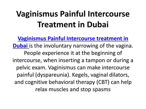 PPT Vaginismus Painful Intercourse Treatment In Dubai PowerPoint Presentation ID