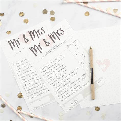 Mr And Mrs Hen Party Game By Tandem Green
