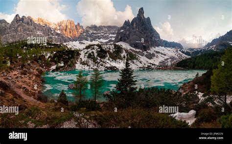 Sorapis Lake Dolomites Cortina Dampezzo Belluno Veneto Italy