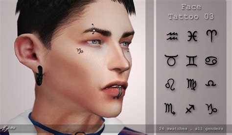 Quirkykyimu I Made A New Version Of My Old Star Sign Face Tattoos