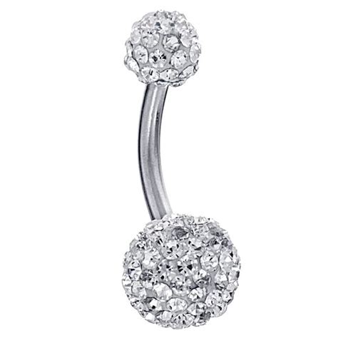 FreshTrends Princess Cubic Zirconia Ferido Belly Button Navel Ring At
