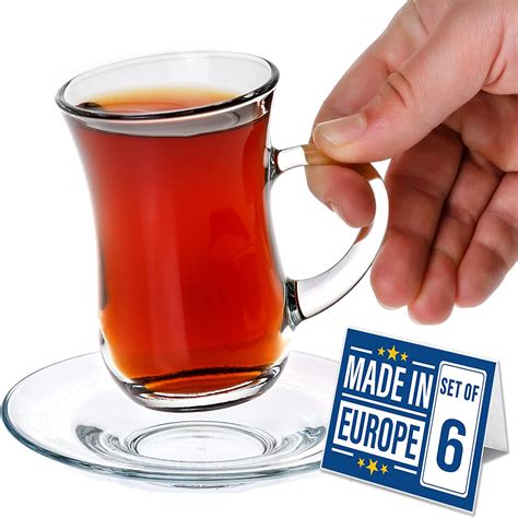 CRYSTALIA Turkish Tea Glasses Set 12 Pieces 100 Lead Free Turkish Tea